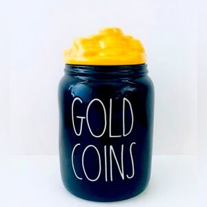 NEW Rae Dunn New St. Parick's Day Gold Coins Baby Canister